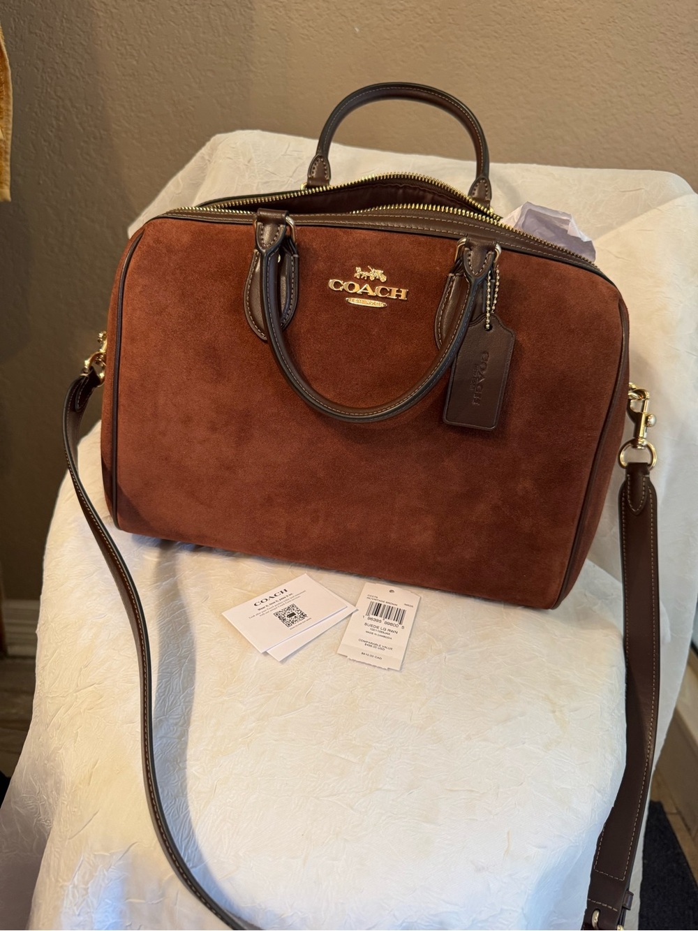 Coach large suede Rowan